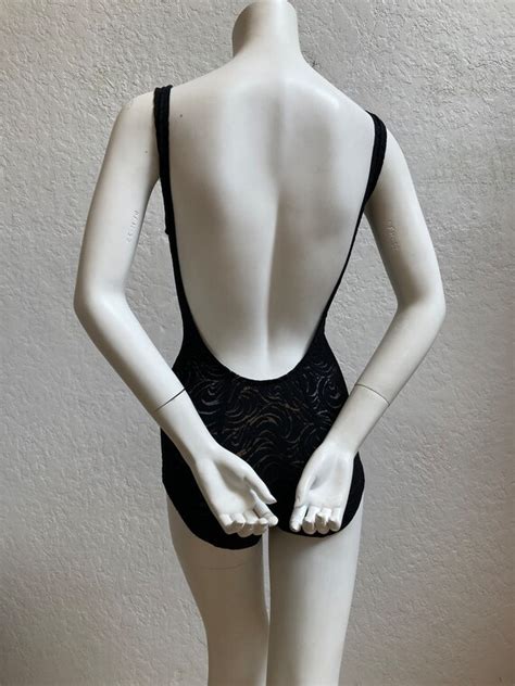 1970s Catalina One Piece Swimsuit In Black Stretch… Gem