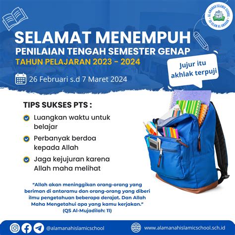 Selamat Menempuh Penilaian Akhir Semester Genap Tahun Pelajaran 2023