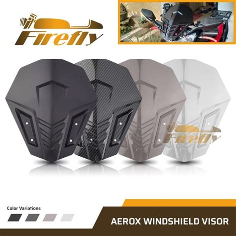 Aerox V1 V2 Windshield Visor Premuim ABS Plastic Matte Carbon Smoke