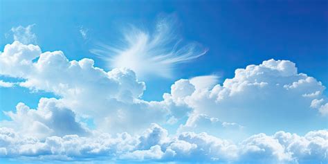 Premium AI Image | Blue Clouds Wallpaper Beautiful Sky Blue Clouds in a ...