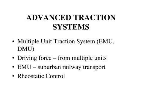 Ppt Electric Traction Systems Powerpoint Presentation Free Download