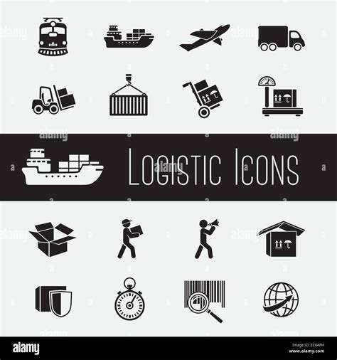 Logistic Global Supply Chain Icons Set Of Transportation Shipping And