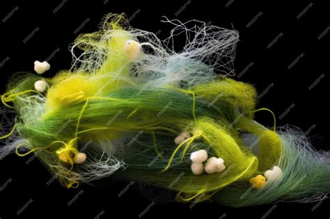 Premium Photo Microplastics Entangled In Algae Strands Created With Generative Ai