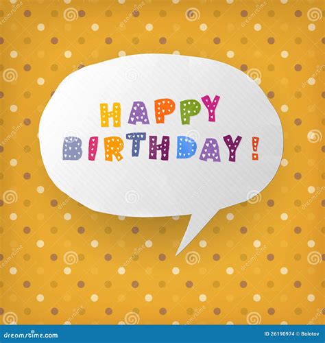 Happy Birthday Gift Card Template Stock Vector - Illustration of ...