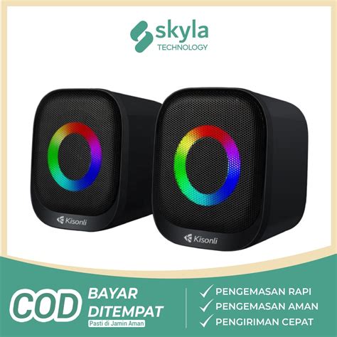 Jual Speaker Gaming RGB Kisonli X3 USB 2 0 Speaker Colorful Breathing