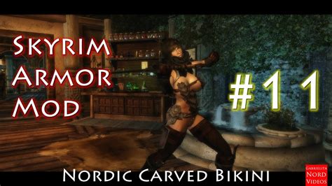 Skyrim Armadura Nordic Carved Bikini Para Cbbe Bodyslide Número 11