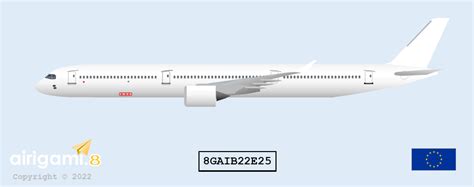 8G: Airbus A350-1000 Template [8GAIB22E25] | Papier Avion by Airigami