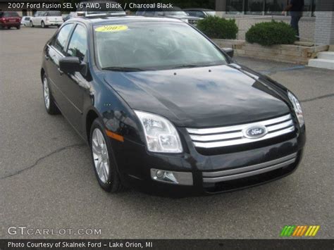 Black 2007 Ford Fusion Sel V6 Awd Charcoal Black Interior Vehicle Archive