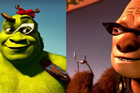 Cinematic Still Of Shrek As Dr Gonzo And Johnny Depp Stable