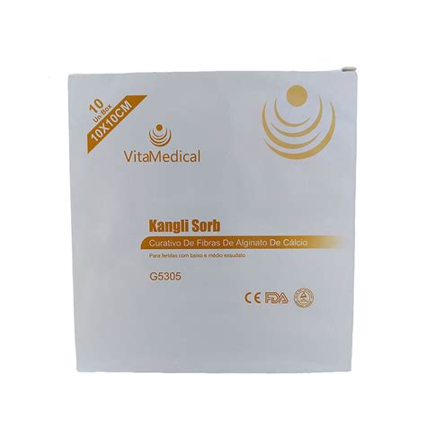 Curativo de Alginato de Cálcio Kangli Sorb VitaMedical c 10 Unidades