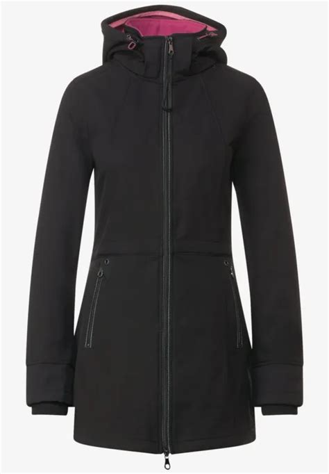 Street One Veste Softshell Capuche Pour Femmes En Noir Street One