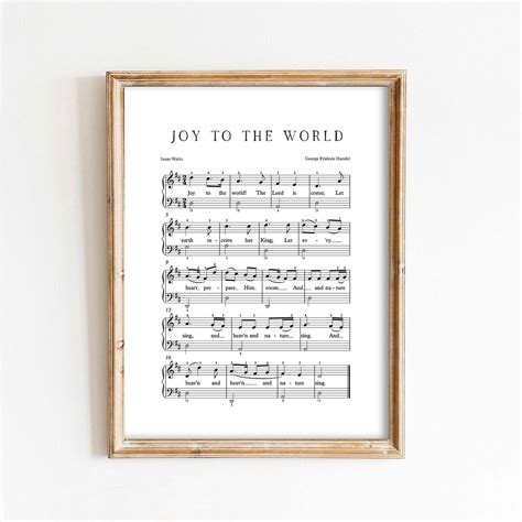 Joy to the World Sheet Music Holiday Art Print – Paper House Print Shop