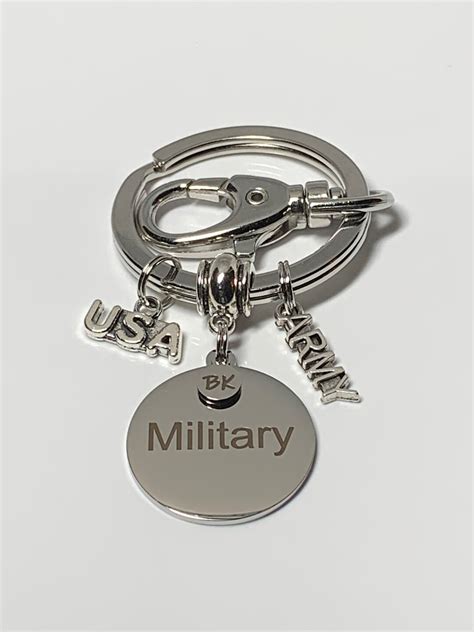 Military Keychain Army Keychain Military T Us Army T Veteran