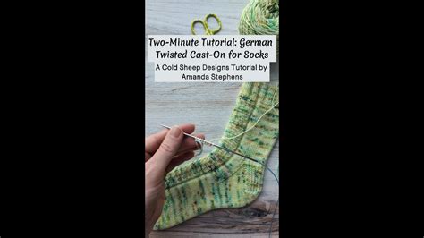 Two Minute Tutorial German Twisted Cast On For Knitting Socks YouTube