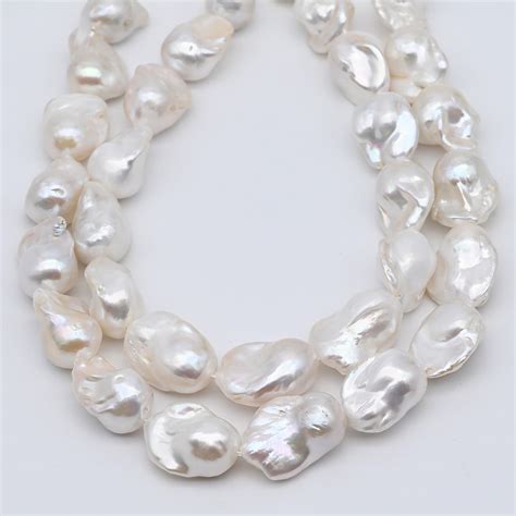 Large Baroque Pearls Fireball Pearl In White With Gorgeous Etsy