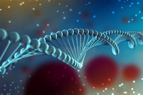 Illustrazione 3d Della Molecola Del DNA La Molecola Elicoidale Di Un