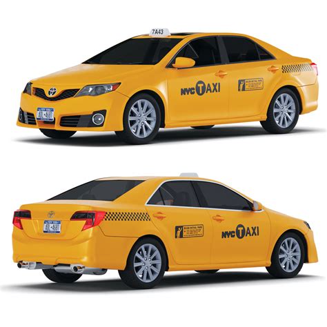 Taxi Toyota Camry Modern Cars Models BlenderKit