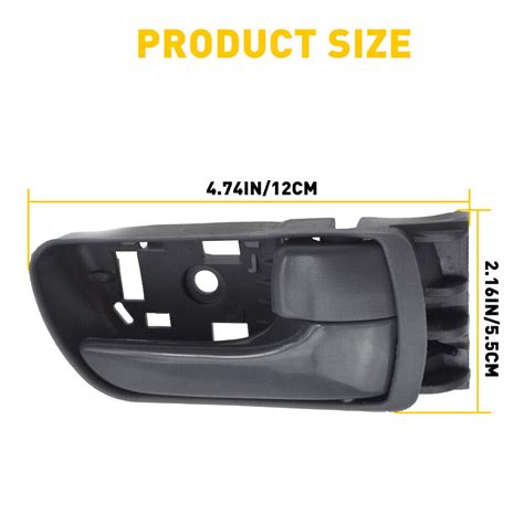 Fits Toyota Sienna Inside Interior Door Handle Gray Front Right