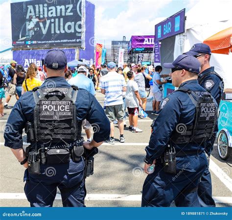 Port Authority Counter Terrorism Unit Officer Provides Security During