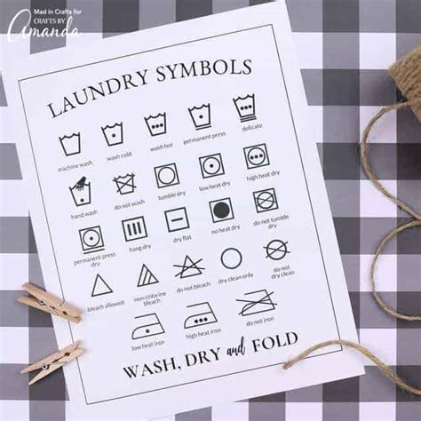 Laundry Symbols Printable: understanding those confusing symbols!