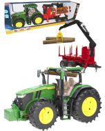 Bruder John Deere R Frontloader Traktor Og Henger Med Tippfunksjon