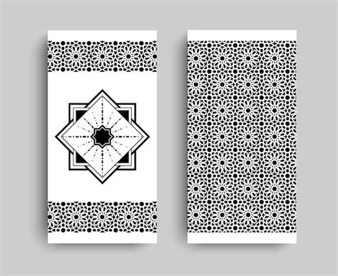 Premium Vector Ornamented Covers Design In Black And White Colors
