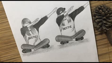 Friendship Pencil Sketch Bff Easy Cute Drawings - Fox Phoenix rpgs