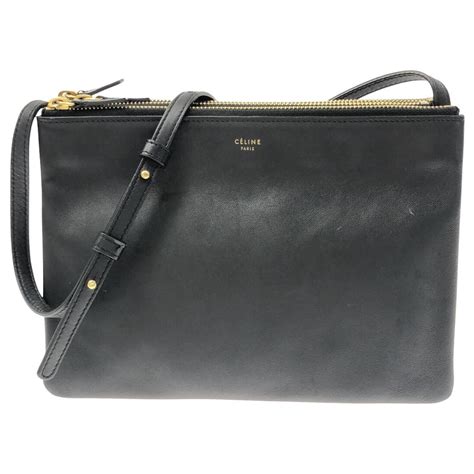 Céline Trio Black Leather ref 1016928 Joli Closet