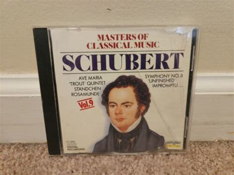 Masters Of Classical Music Schubert Vol 9 Cd 1988 Delta Cds