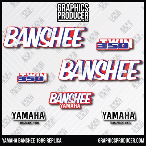 Yamaha Banshee Decals High Tech Vinyl Brush Blue Graphics Producer