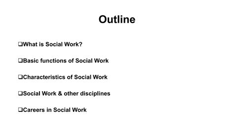 Brief Introduction To Social Work Ppt