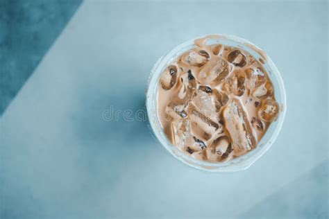 Iced Coffee Mocha In To Go Or Take Away Cup Stock Image Image Of