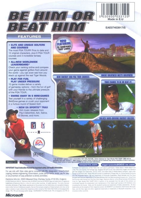 Tiger Woods Pga Tour Cover Or Packaging Material Mobygames