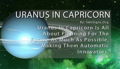 Uranus In Capricorn Sign Meaning Strategic And Intelligent Sunsignsorg