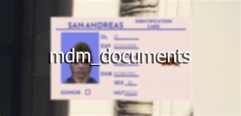 [esx] Mdm Documents Id Card And Much More Fivem Releases Cfx Re