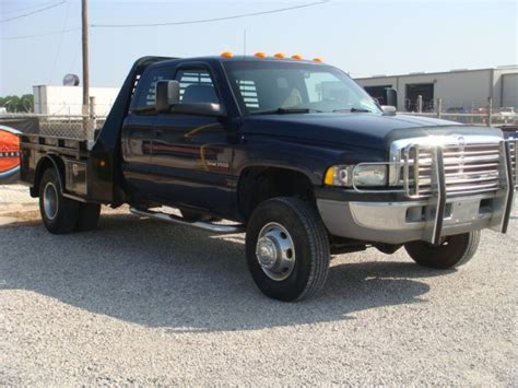 2000 Dodge Slt 3500 Cummins Diesel 4x4 Flatbed