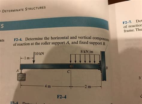 Solved Determine The Horizontal And Vertical Components Of Chegg