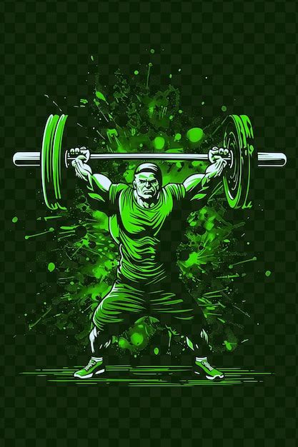 Premium Psd A Poster With A Man Lifting A Barbell