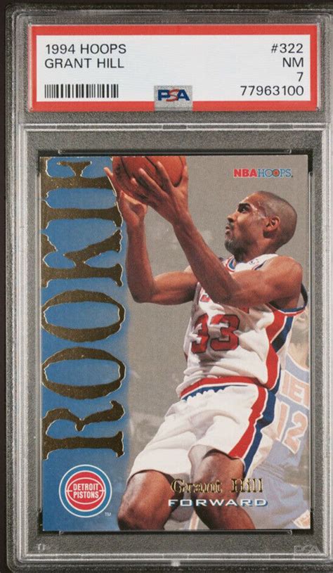 1994 NBA HOOPS Grant Hill RC Rookie 322 PSA 7 Duke Detroit Pistons HOF