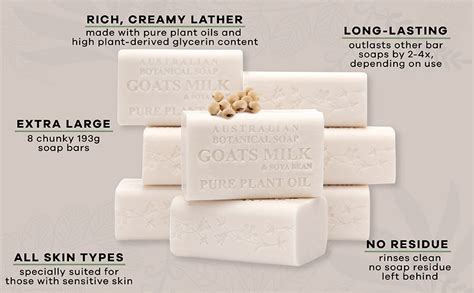 Australian Botanical Soap Goats Milk And Soya Bean Oil Pure Plant Oil