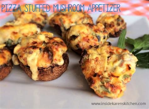 Pizza Stuffed Mushroom Appetizer Karen Mangum Nutrition Recipe