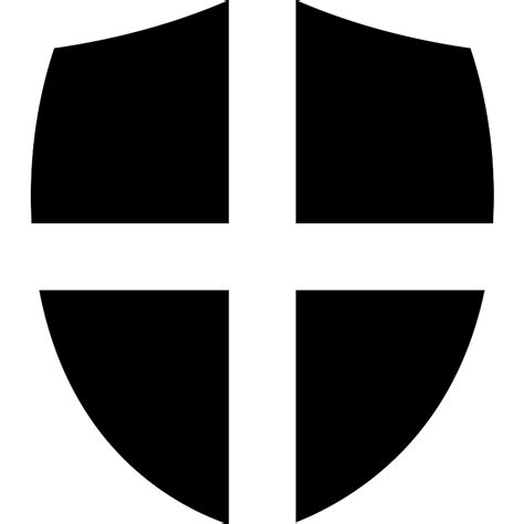 Shield With Cross Vector SVG Icon SVG Repo