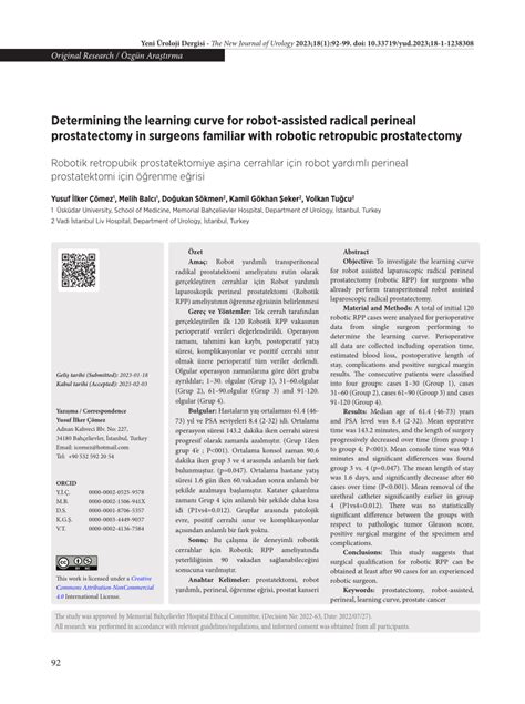 PDF Determining The Learning Curve For Robot Assisted Radical