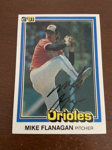 Donruss Mike Flanagan Autographed Baltimore Orioles Baseball