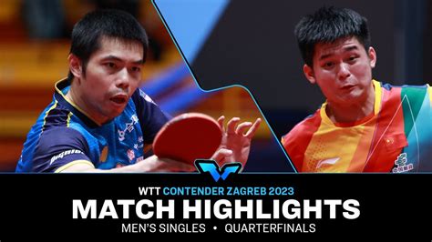 Lin Shidong Vs Chuang Chih Yuan MS QF WTT Contender Zagreb 2023