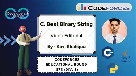 C Best Binary String Codeforces Educational Round Div