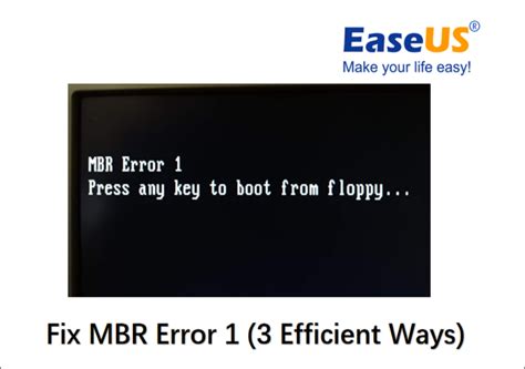 How To Fix MBR Error 1 On Windows 3 Efficient Ways