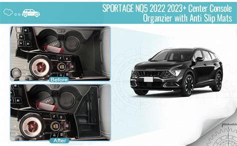 CDEFG Kia Sportage NQ5 2022 2023 2024 Vano Portaoggetti Organizer Per