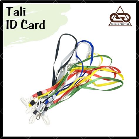 Jual Tali ID Card Lanyard Plastik Besi Name Tag Keplek Sekolah Kantor