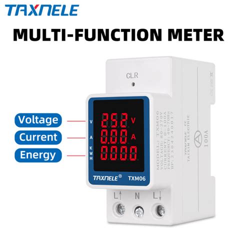 Din Rail Electricity Digital Meter Power Energy Voltmeter Ammeter Kwh